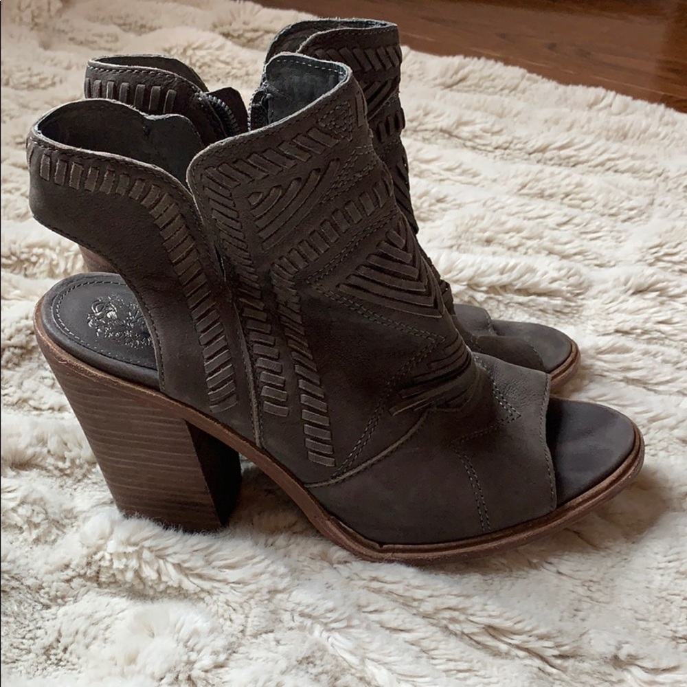 Western peep toe booties